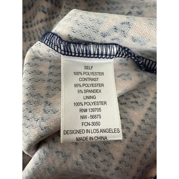 Emerald Sundae Size M Geometric Striped Cutout Sleeveless Mini Sheath Dress Navy - Picture 8 of 10